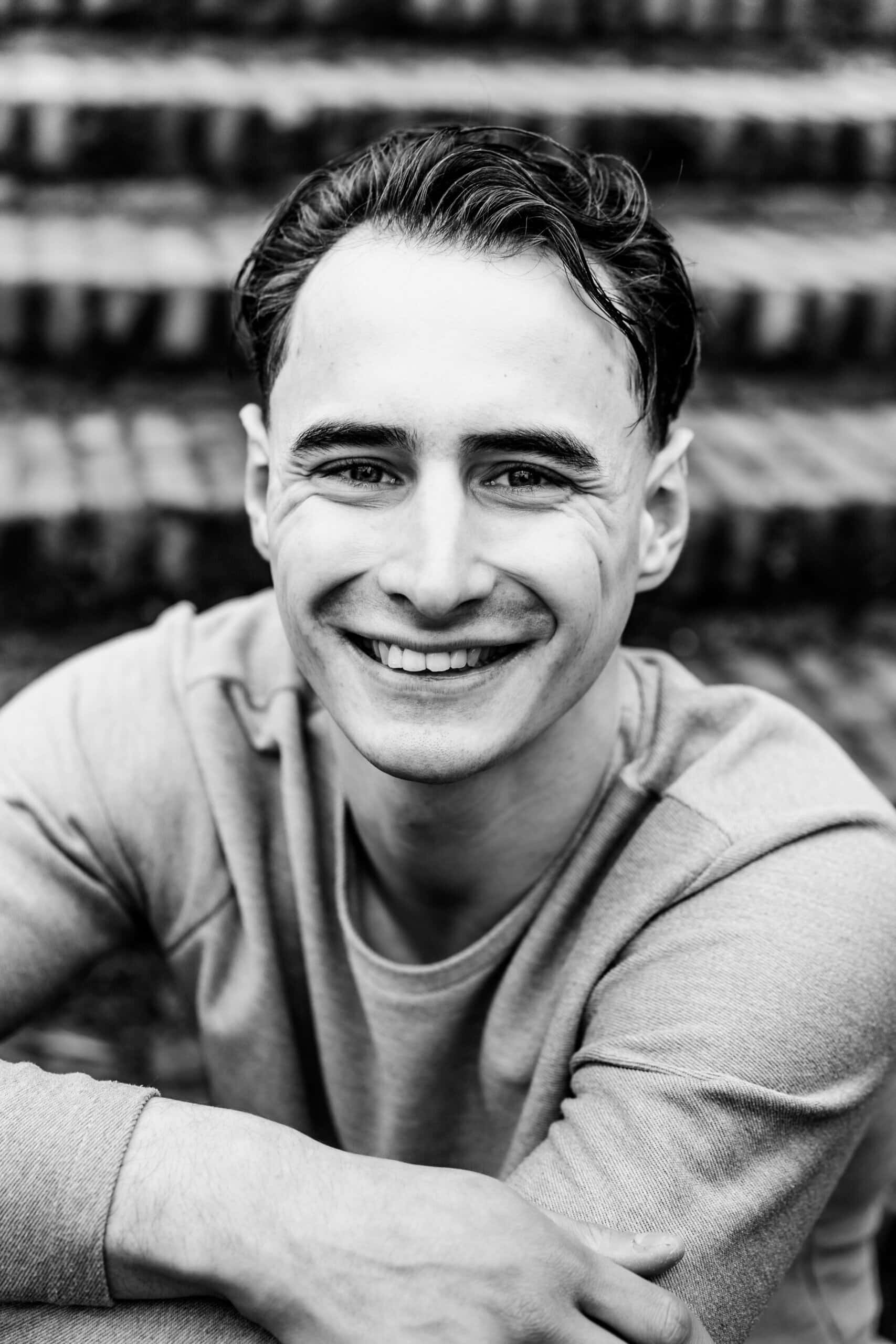 Fotoshoot man Deventer zwart-wit