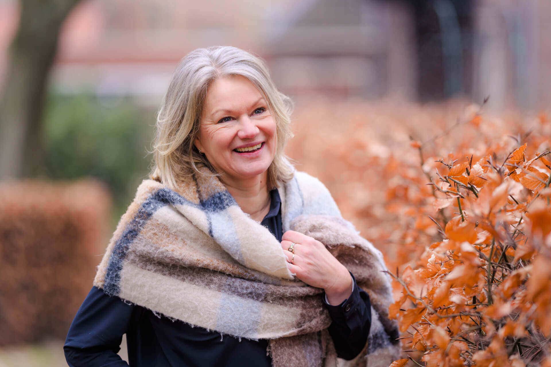 Fotoshoot vrouw Deventer herfst